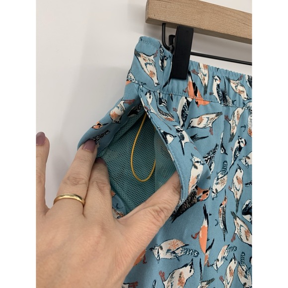 North Face Shorts Womens Large Blue Birds Hiking Running Gym FlashDry NEW - Picture 4 of 11